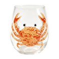 thumbnail image 1 of Artistic 3D Marine Life Stemless Wine Glasses (Crab) | Ocean Animal Glassware Collection, Novelty Coastal Bar Embossed Glasses, Fantasy Sea Theme Gifts for Wine Lovers, Home Decor, 1 of 4