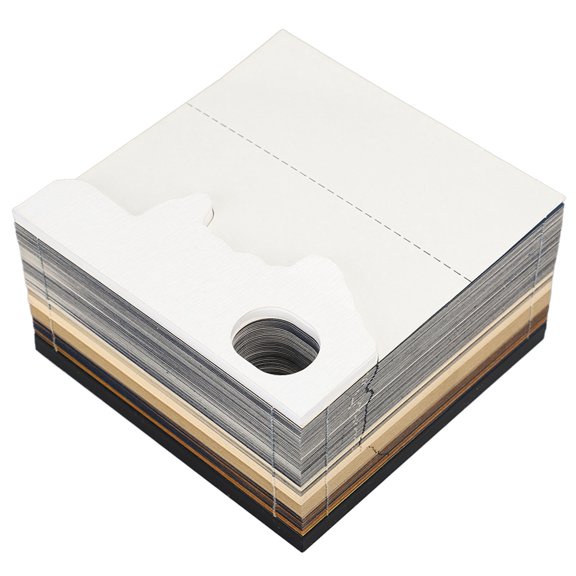 Artistic 3D Notepad, Unique Paper Carving Design For 2024 Calendar Creative Notes