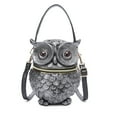 thumbnail image 1 of Artistic 3D Owl Carved Women's Messenger Bag PU Shoulder Bags Handbag, 1 of 19