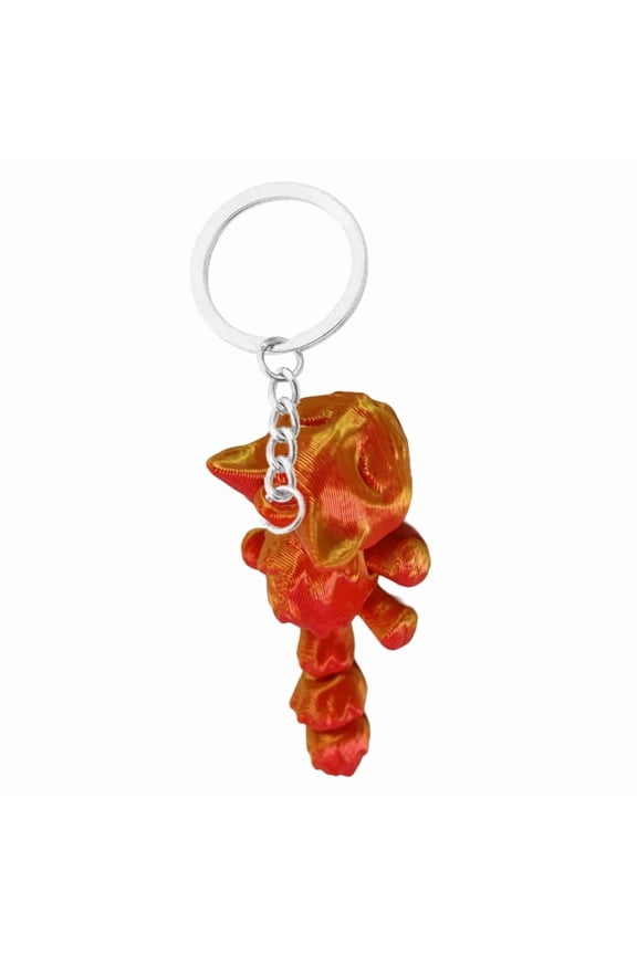 Artistic 3D Printed Cat Keychain Charm 3D Printed Cat Keyring With Movable Links For Unique And Stylish Key Accessory