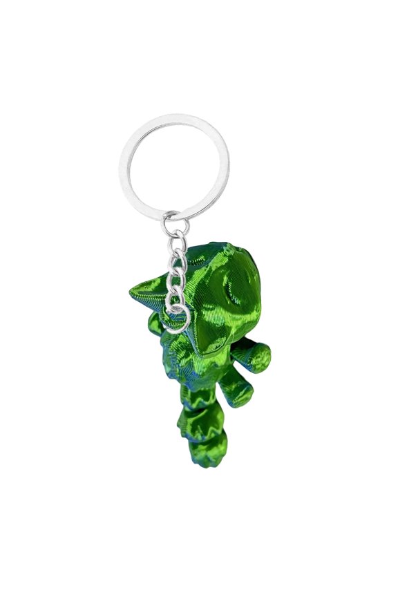 Artistic 3D Printed Keychain Innovative 3D Printed Keychain Pendant With Movable Links For Versatility