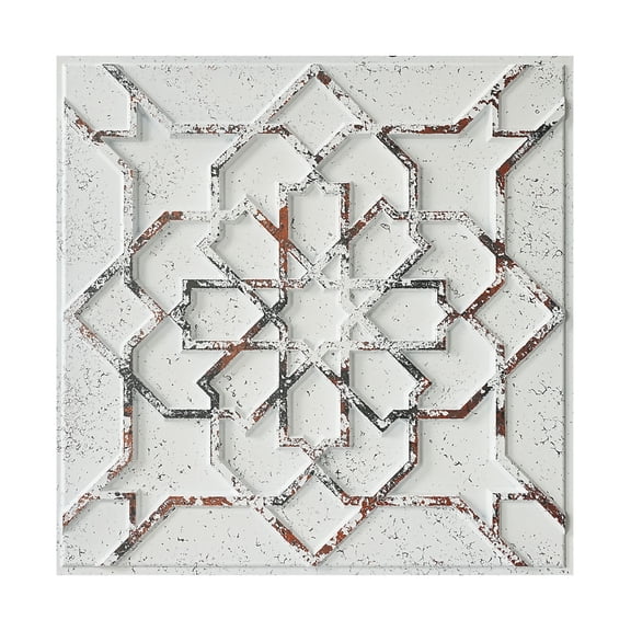 Artistic 3D ceiling tile Emboss interior wall panel for light luxury restaurant PL85 Distress crack white black 10Pcs/pack