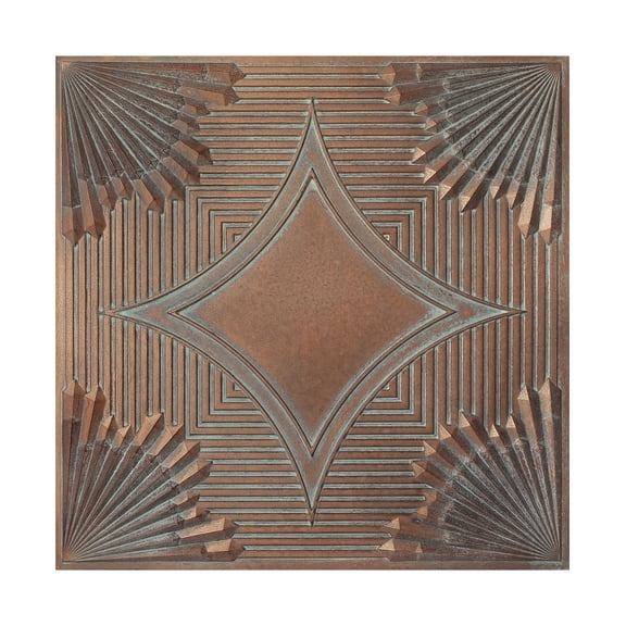Artistic 3D ceiling tile interior decorative panel for light luxury restaurant PL81 Weathered copper 10Pcs/pack