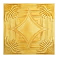 thumbnail image 1 of Artistic 3D ceiling tile suspended ceiling panels for Restaurant PL81 Golden 10Pcs/pack, 1 of 10