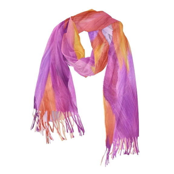Artistic Abstract Patterns Soft Stylish Scarf 86.6''x30.7'' Lightweight and Warm, Breathable