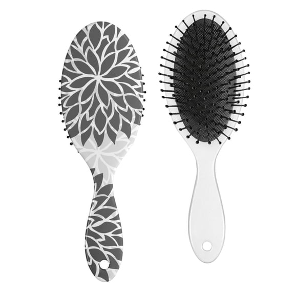 Artistic Abstraction Hair Brush for Women and Girls, Detangler with Geometric, Retro, and Natural Boho Patterns
