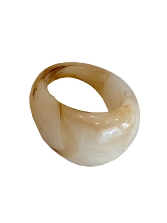 Artistic Acrylic Finger Jewelry Thick Rings Colorful Resin Acrylic Dome Rings Thick Wide Stackable Finger Rings Jewelry