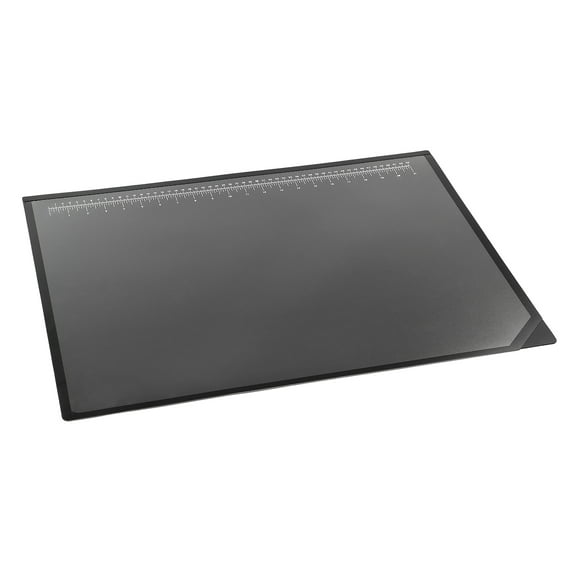 Artistic Antimicrobial Desk Pad with Clear Lift-Top, 17" x 22", Frosted Top with Black Backing
