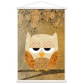 thumbnail image 1 of Artistic Antique Owl Wall Poster with Wooden Magnetic Frame, 22.375" x 34", 1 of 3