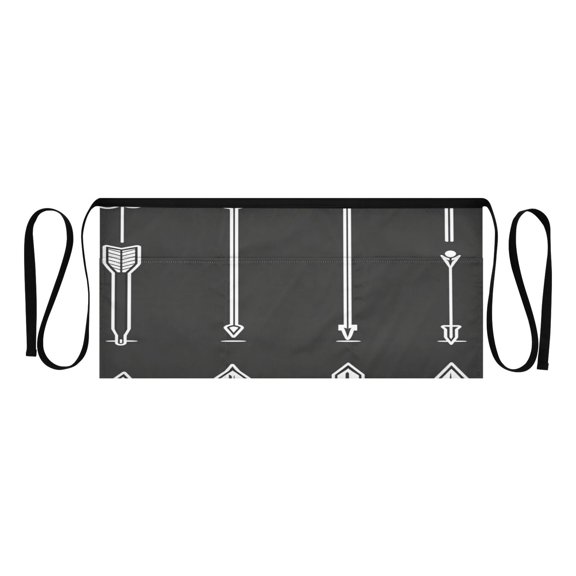 Artistic Arrow Collection Multi Pocket Short Apron Waterproof, Adjustable 96.5in Belt for various occasions