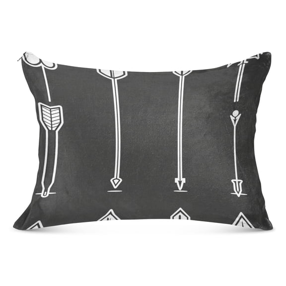 Artistic Arrow Collection Soft Plush Pillow Cover, Zippered Design, Comfortable for Bedroom and Sofa