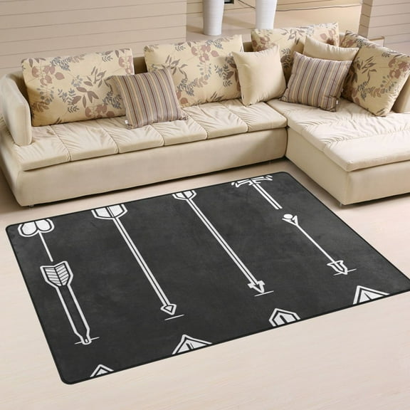 Artistic Arrow Collection Soft Polyester Area Rug 31''x20'', Non Slip, Memory Foam, Water Absorbent
