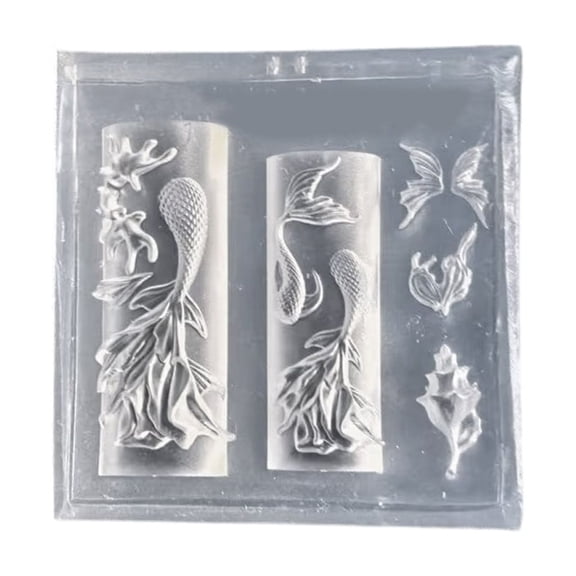 Artistic Art Accessories Mermaids Tail Shape Nails Designing Nails Embellishment Mold for Delicate Manicure