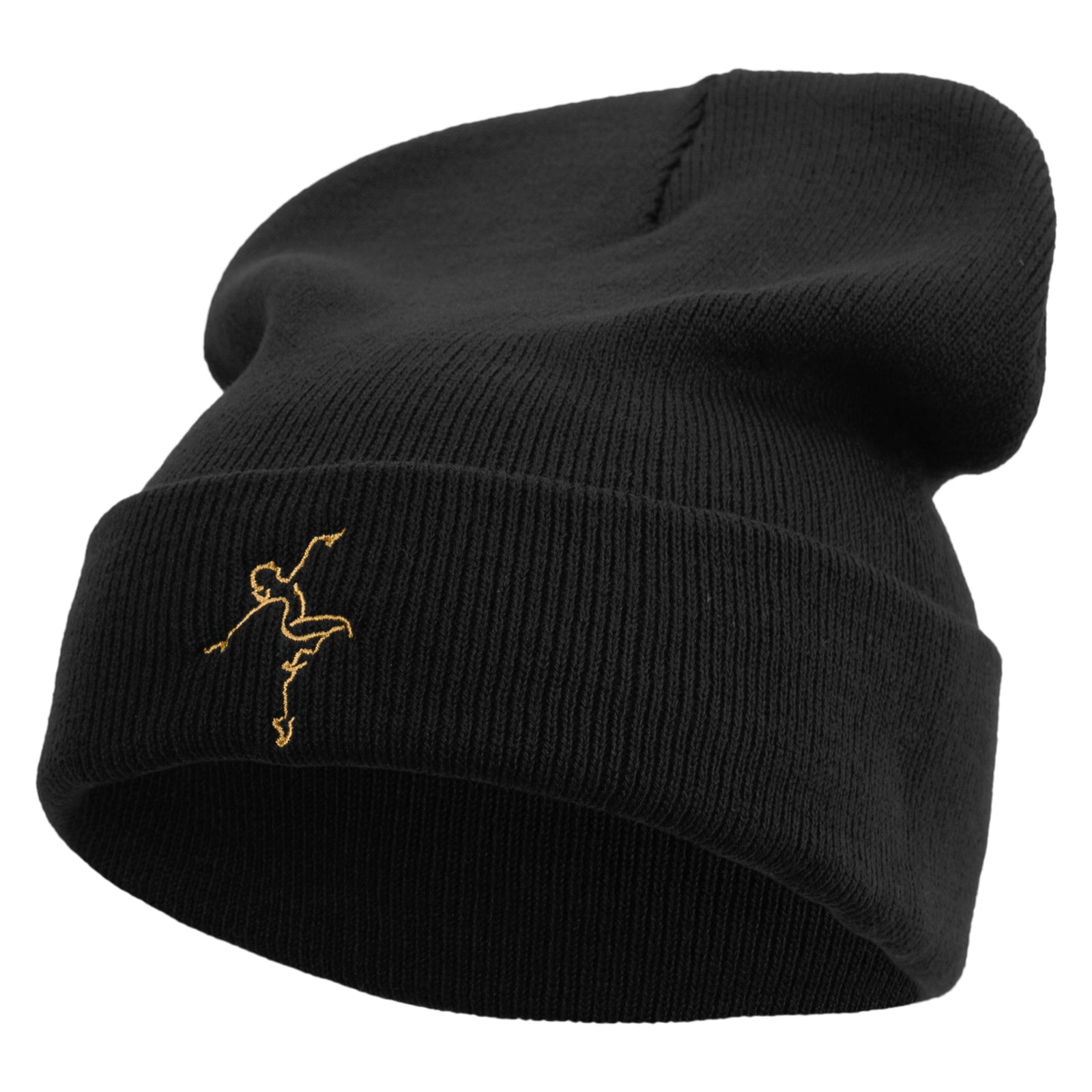 Artistic Ballet Dancing Logo Embroidered 12 Inch Long Knitted Beanie ...