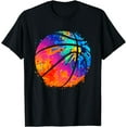 thumbnail image 1 of Artistic Basketball Watercolor Basketball Girl Colorful T-Shirt, 1 of 3