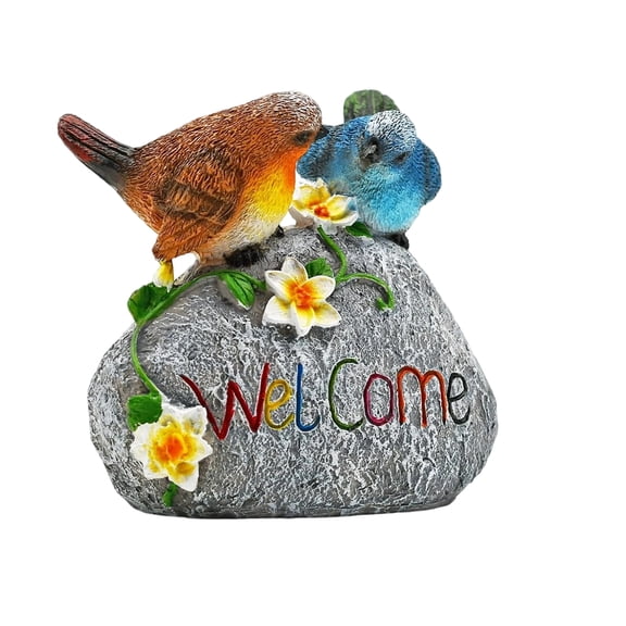 Artistic Bird Sculpture Base Garden Statue Cracking Resistant Outdoor Decorative Garden Figurines For Flower Bed