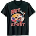 thumbnail image 1 of Artistic Black T-Shirt Featuring Vibrant Abstract Design Unique Graphic Tee for Expression, 1 of 5