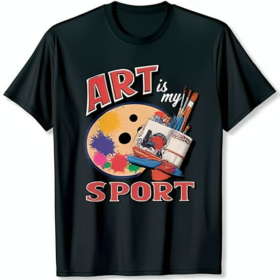 Artistic Black T-Shirt Featuring Vibrant Abstract Design Unique Graphic Tee for Expression