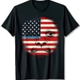 thumbnail image 1 of Artistic Black T-Shirt with Eye Catching Patriotic Chest Graphic Unique Design, 1 of 5