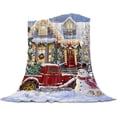 thumbnail image 1 of Artistic Blanket Snowman Flannel Fleece Bedding Blanket Merry Christmas Throw Blankets for Couch Red Truck Xmas Tree Soft Microfiber Lightweight Bed Blankets for Men Women Aults Kids Girl Boy 50"x60", 1 of 1