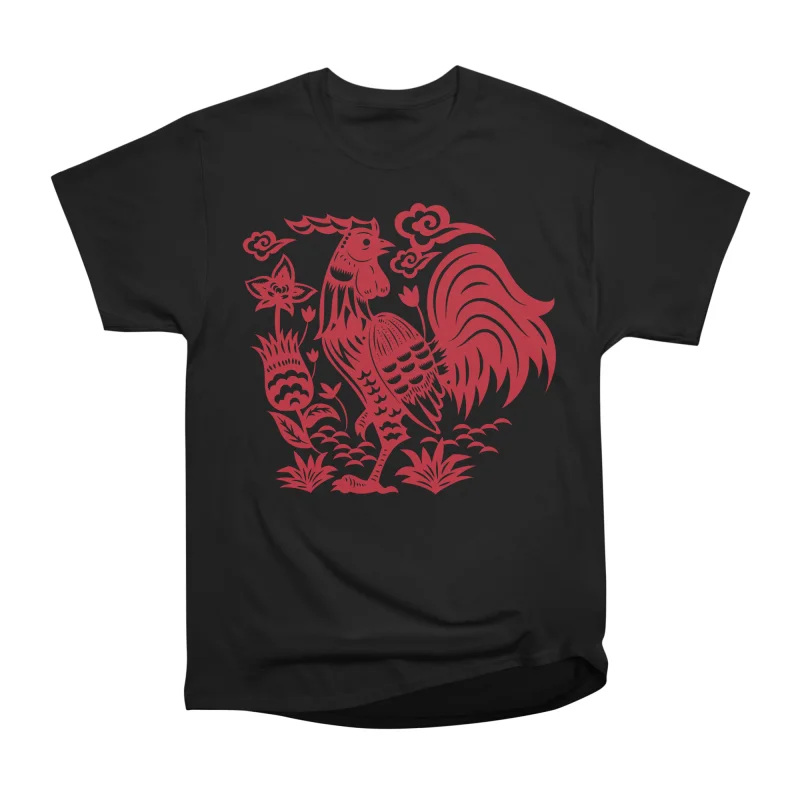 Artistic Block Cut Rooster T-Shirt Tee Gift For Him Merch For Her ...