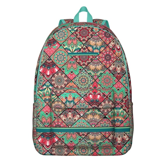 Artistic Bohemian Backpack for Women & Men, Lightweight Boho Style Bookbag with Multiple Pockets, School Backpack for University Students, Commute, Travel, Wonderful Gift Idea
