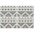 thumbnail image 1 of Artistic Bohemian Rustic Flax Placemats Set of 4, 12x18 Inch Vintage Tribal Nordic Style Boho Chic Ethnic Patterns, Washable Earthy Style Table Mats for Dining, 1 of 6