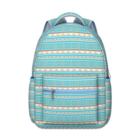 Artistic Bohemian Style School Backpack with Earthy Floral and Tribal Patterns, Durable Scratch-Resistant Material, Adjustable Straps, Large Capacity Retro and Vintage Travel Bag