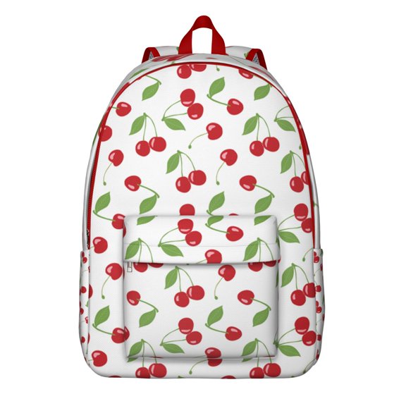 Artistic Boho Belt Bag with Sweet Cherry Illustration – Cute Red and Pink Fruit Print, Perfect for Everyday Use