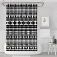 thumbnail image 1 of Artistic Boho Shower Curtain 72x72 Inches Polyester Fabric Bathroom Curtain Quick-Drying with Plastic Ring Hangers, 1 of 5