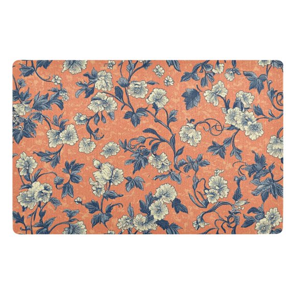 Artistic Botanical Pattern Floor Door Mat Outdoor Indoor for Home Entrance Welcome Mats 32"x20"