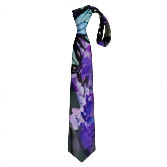 Artistic Butterflies Men's Necktie - Fashionable Wedding Tie for Groomsmen - Soft Satin & Wrinkle-Resistant