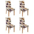 thumbnail image 1 of Artistic Butterfly Pattern Dining Chair Covers Set of 4, Stretch Washable Polyester Kitchen Slipcovers, Removable Seat Protector for Party or Gathering, 1 of 7