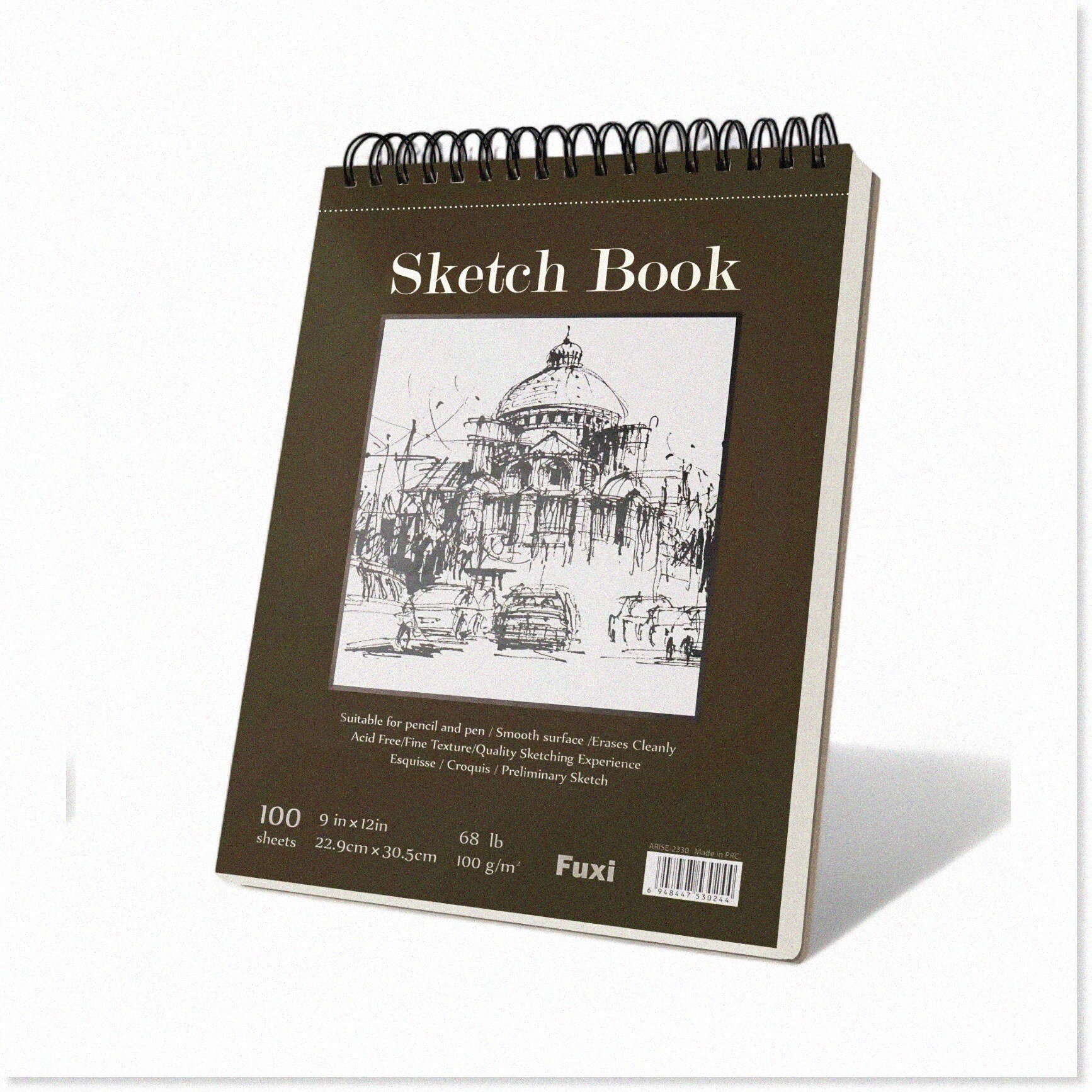 Artistic Canvas 9x12 Sketch Book Top Spiral Bound Pad (100 Sheets