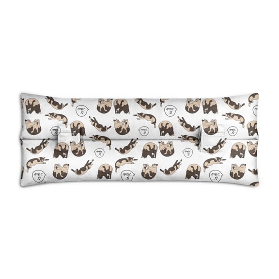 Artistic Cat Print Seatbelt Pillow - Mastectomy Post-Surgery Comfort Cushion - Heart Surgery Recovery Pad with Vintage Cat Illustration