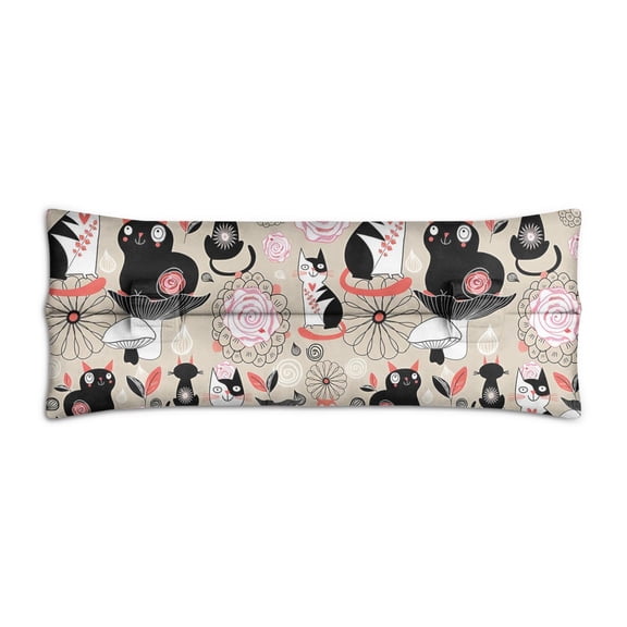 Artistic Cat Print Seatbelt Pillow - Mastectomy Post-Surgery Comfort Cushion - Heart Surgery Recovery Pad with Vintage Cat Illustration