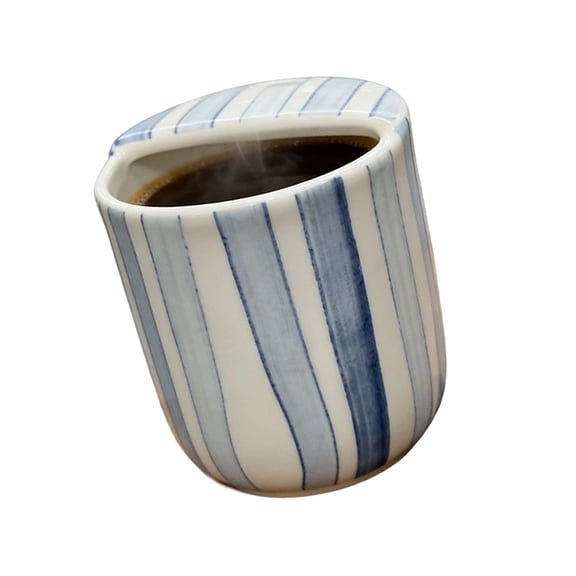 Artistic Ceramic Cup With Sip Top Lid Nonslip For Coffee Milk Use Present