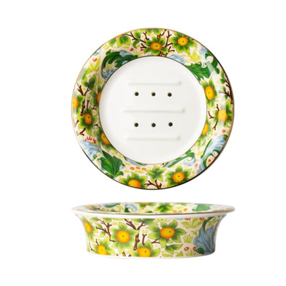 Artistic Ceramic Soap Tray With Drainage Hole Soap Dish To Keep Soap Dry And Enhancing Home Aesthetic In Bathroom