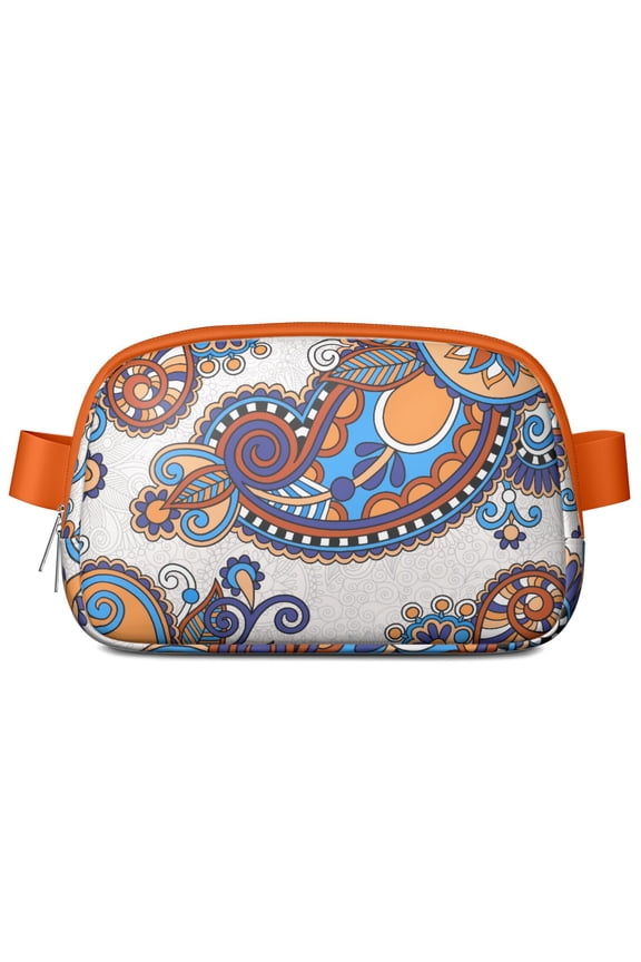Artistic Chic Waist Bag – Paisley Floral Fanny Pack with Bohemian Retro Pattern and Elegant Style