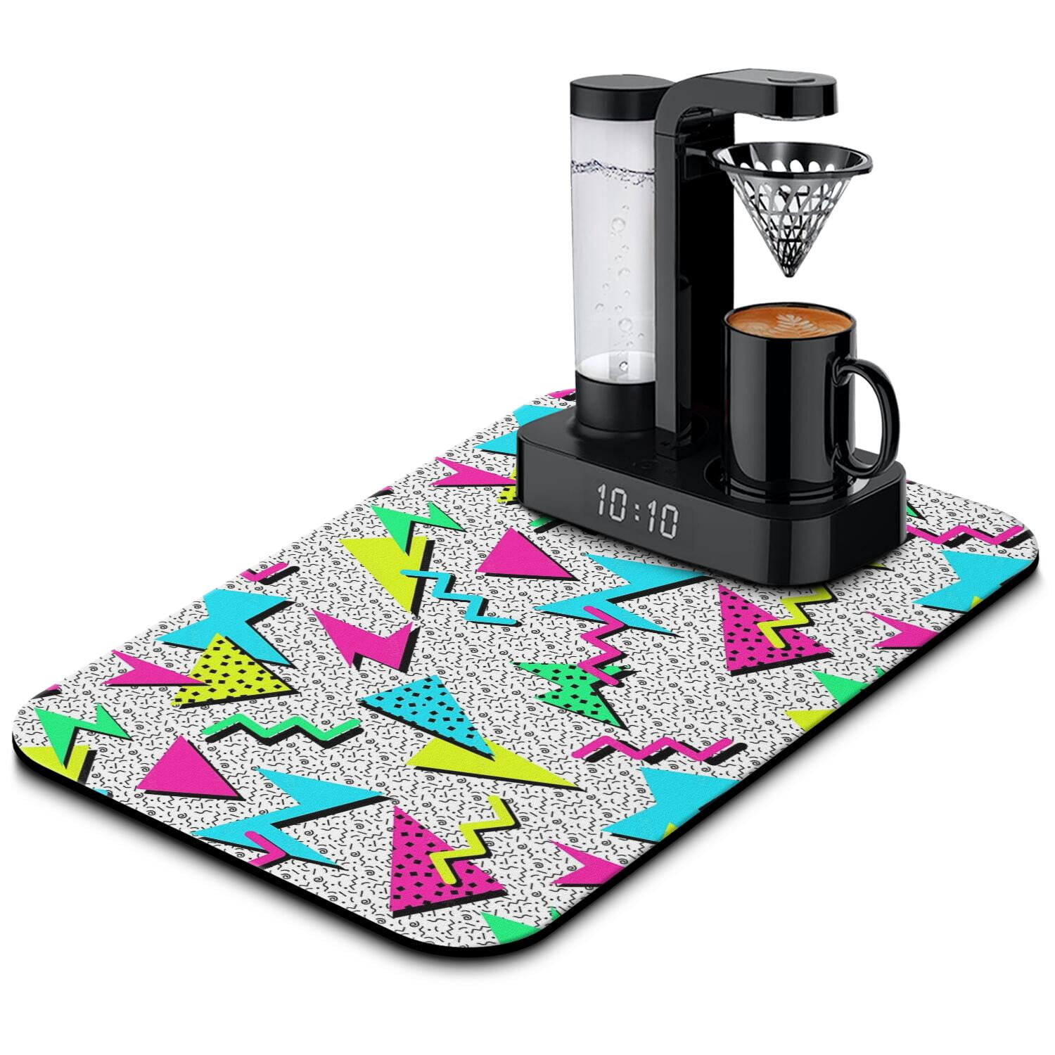 Artistic Coffee Maker Mat - 4-Layer Non-Slip Mat for Espresso Machine ...