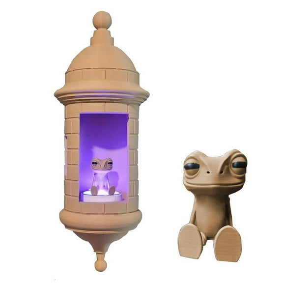 Artistic Coqui Frogs Sentries Box Wall Lamp Plastic Warm Ambients Lighting Perfect Gift For Puerto Rico Enthusiasts