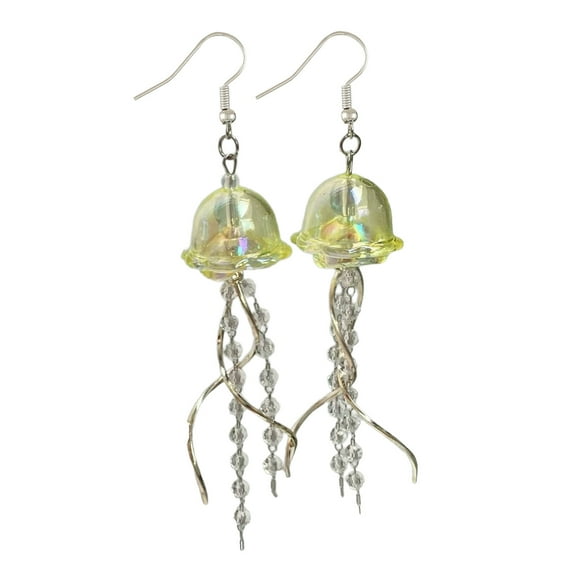 Artistic Crafted Jellyfish Ear Drops Trendy Jellyfish Shape Earrings Unique Drop Ear Hook Ornament for Parties Dating