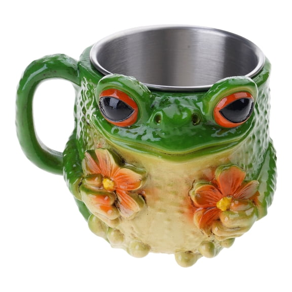 Artistic Cup Coffee Cup Frogs Shape Resin Texture Offering Insulation Large Capacity Suitable for Beverages Water