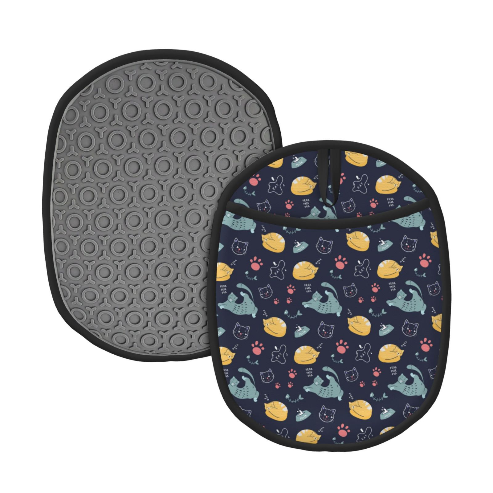Artistic Cute Cartoon Cat Pot Holders for Kitchen, Heat Resistant Oven ...