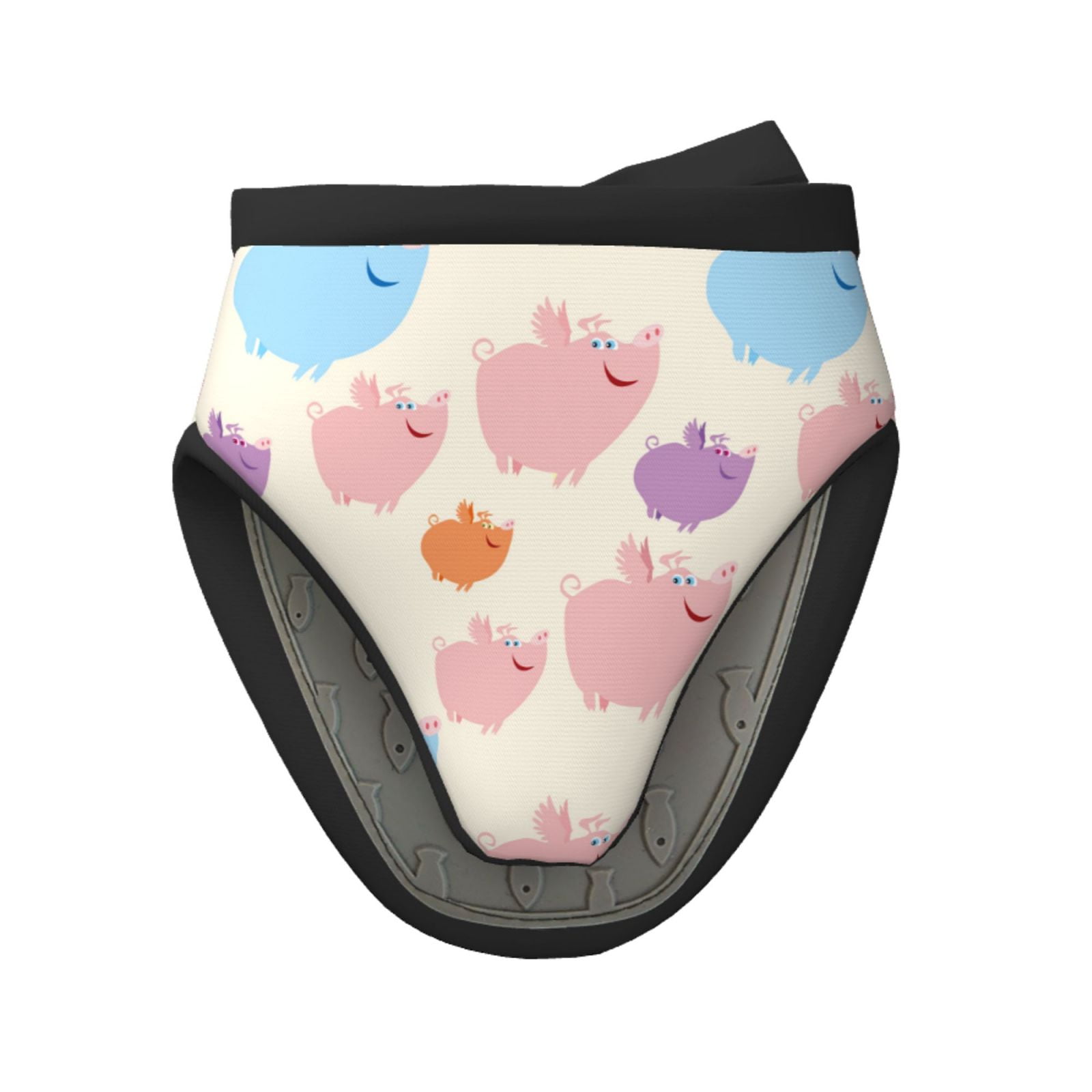 Artistic Cute Cartoon Pig Oven Mitts Heat Resistant, Soft Lining