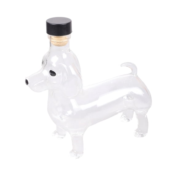 Artistic Dachshund Design Glass Whiskeys Decanter 300ml for Elegant Home Decor