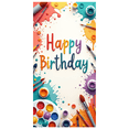 thumbnail image 1 of Artistic Design Happy Birthday Banner Colorful Paint Brush for Art Party Creative Events Decorative Occasions, 1 of 7