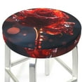 thumbnail image 1 of Artistic Dewdrop Rose Round Bar Stool Seat Covers, Elastic Round Chair Cover Stool Seat Slipcover Bar Stool Cushions Round Pad for 12-14 inch, 1 of 5