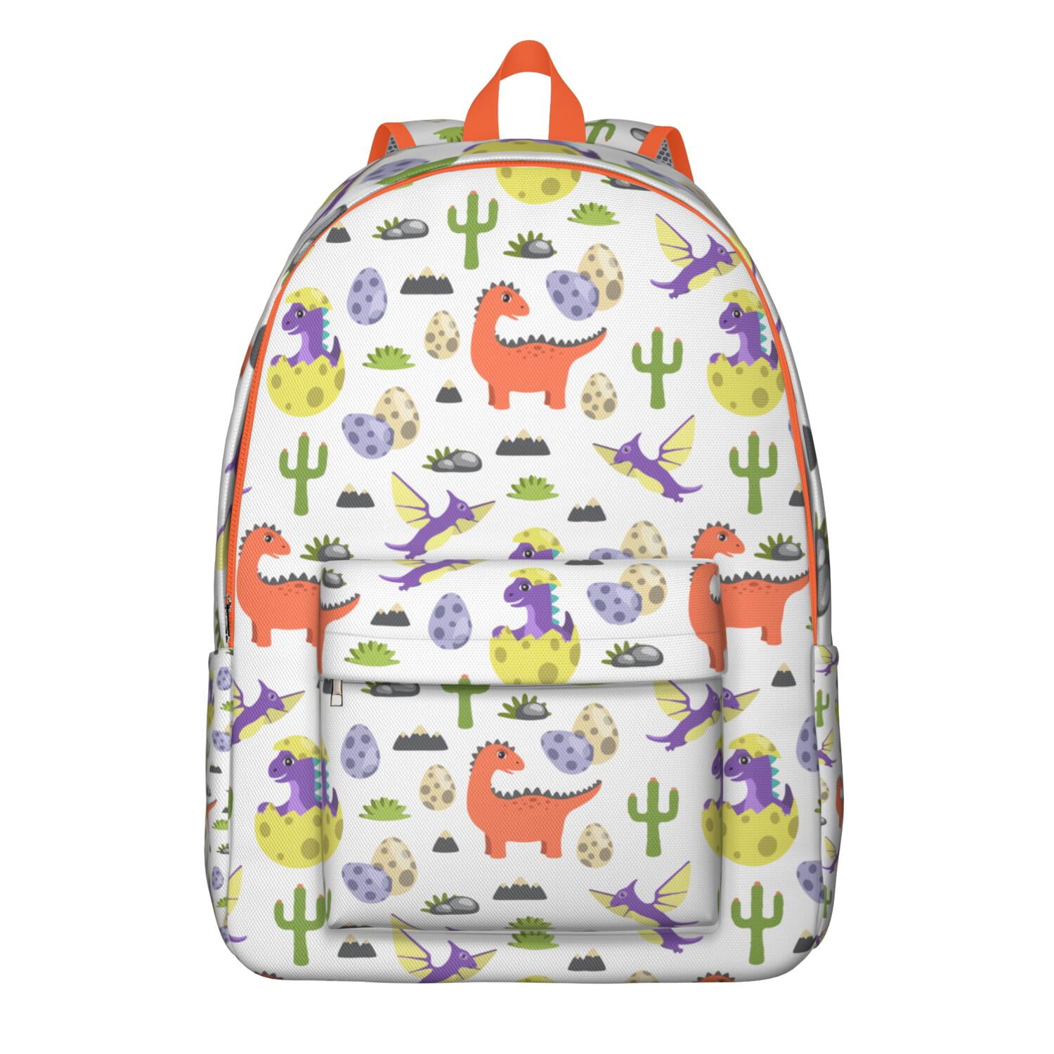 Artistic Dinosaur Print Backpack – Watercolor Baby Dino Aesthetic ...