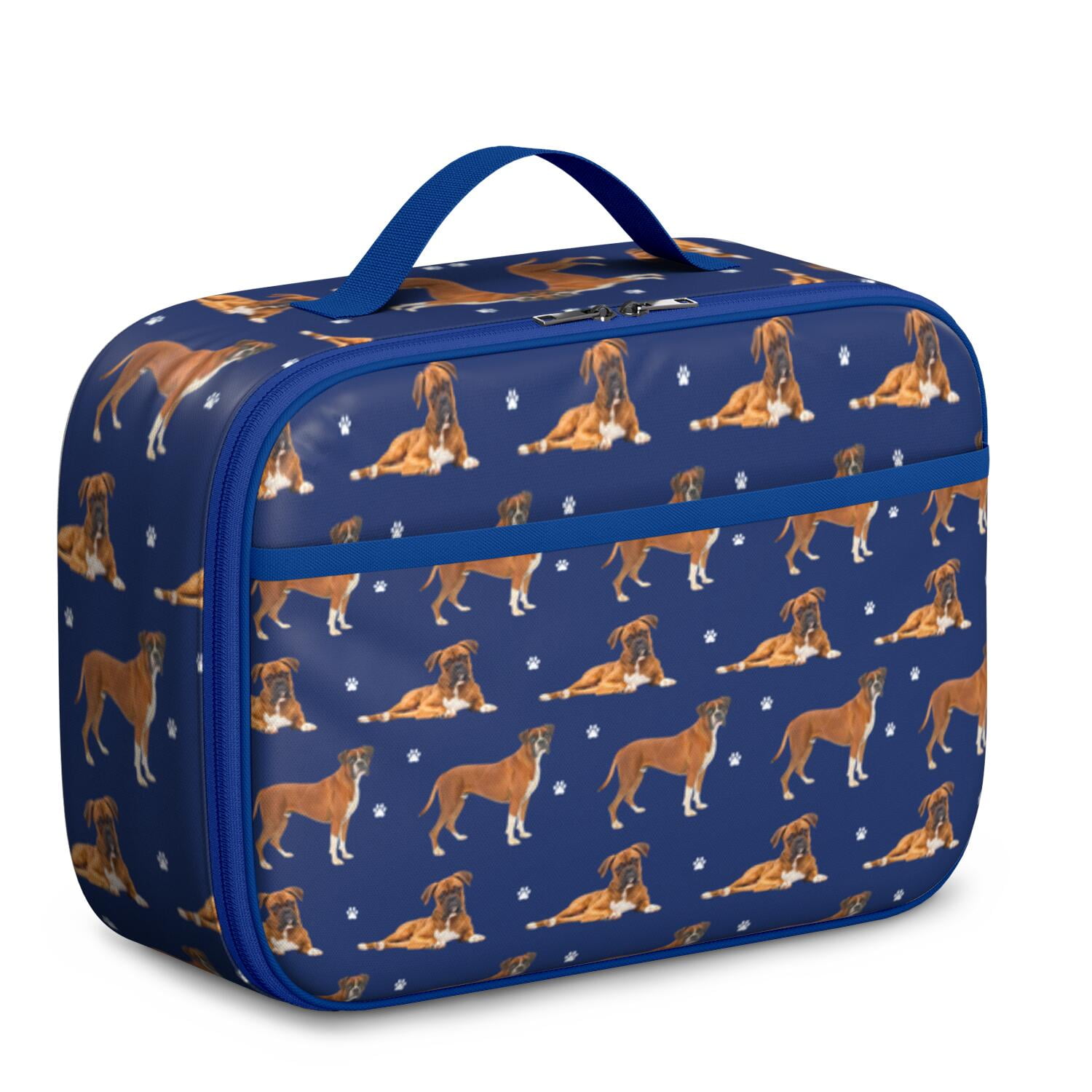 Artistic Dog Print Lunch Tote – Boho Dog Aesthetic Dogs and Hearts ...